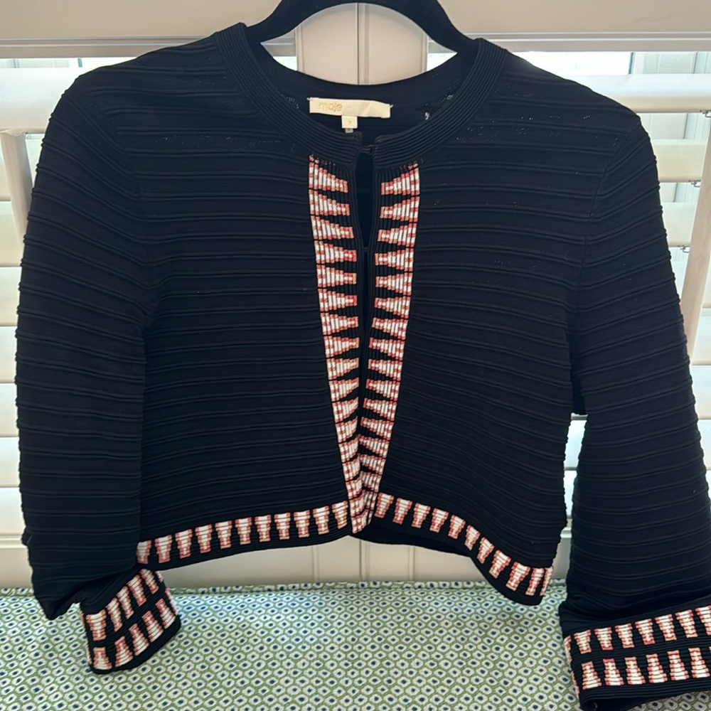 Maje cropped sweater blazer